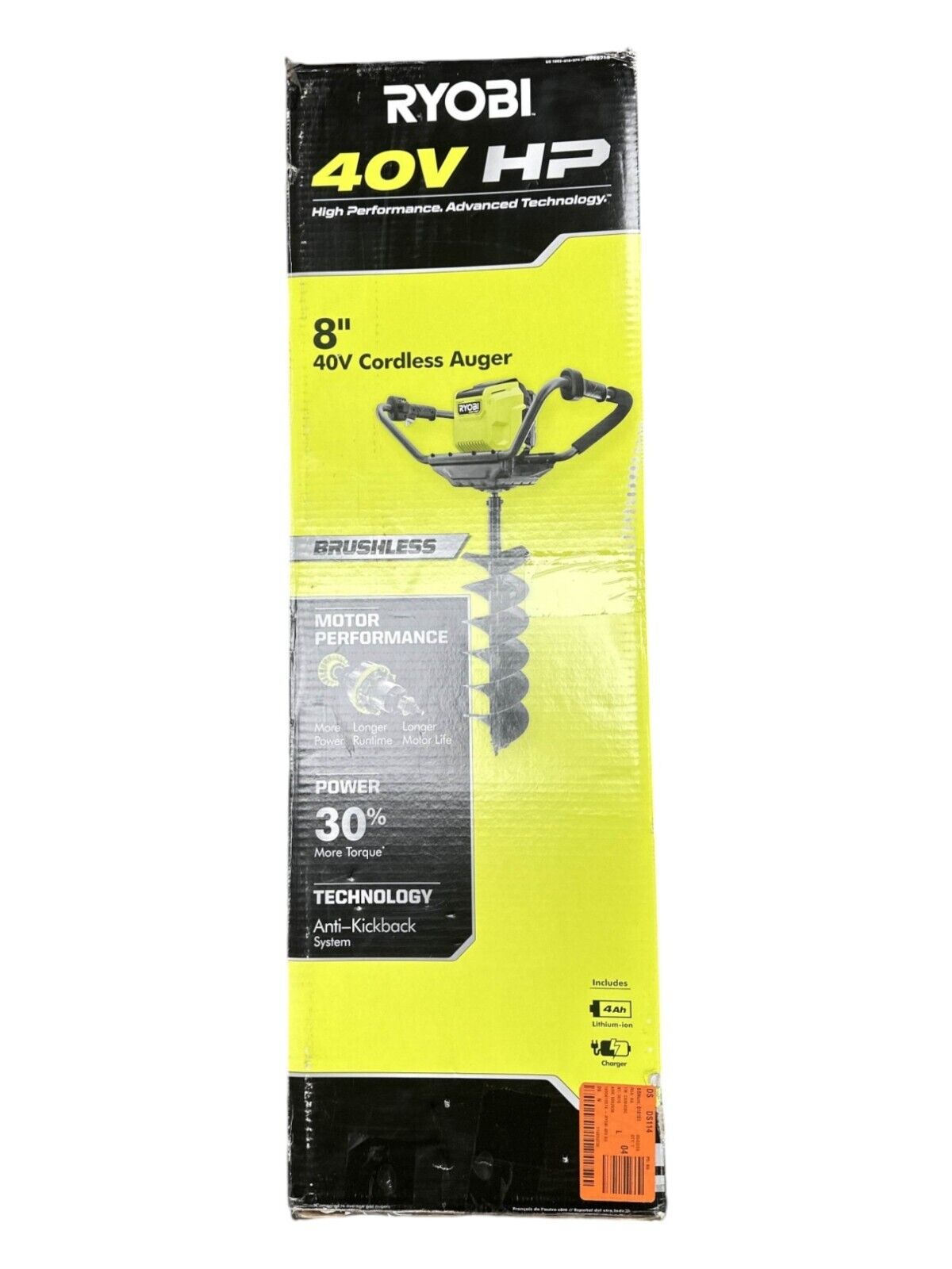 RYOBI 40V HP Brushless Cordless Earth Auger 8 in. - RY40710-READ-