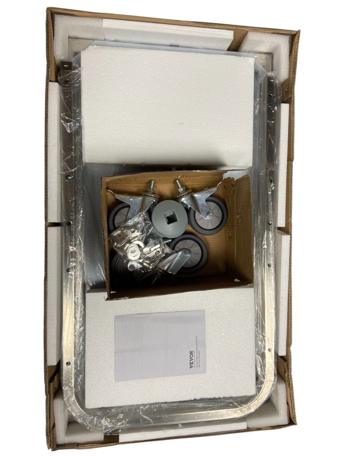 VEVOR Kitchen Utility Cart, 3 Tiers, Wire Rolling Cart w/ 450LBS Capacity, Steel