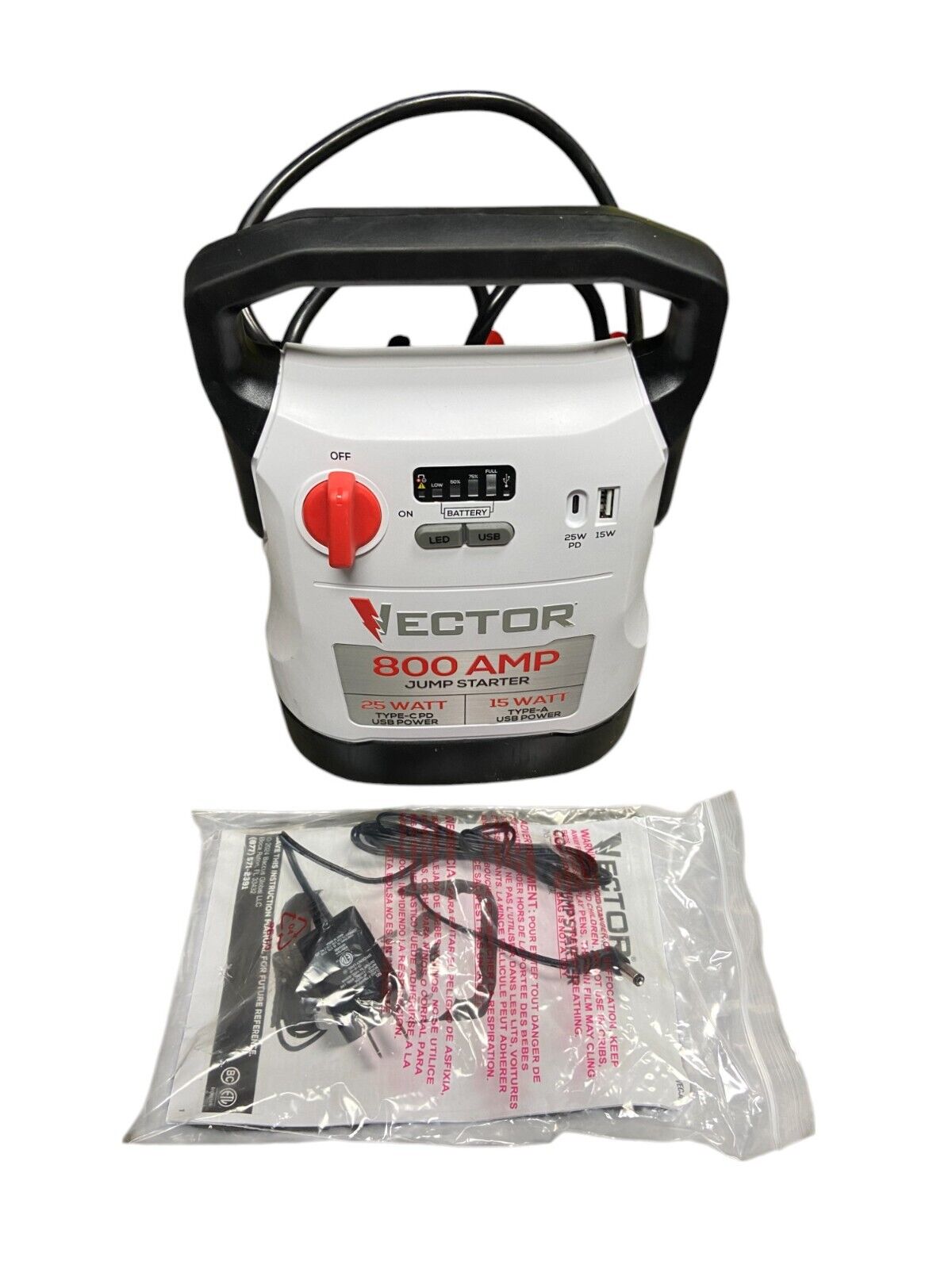 Vector 800 Amp Jump Starter w/USB Power