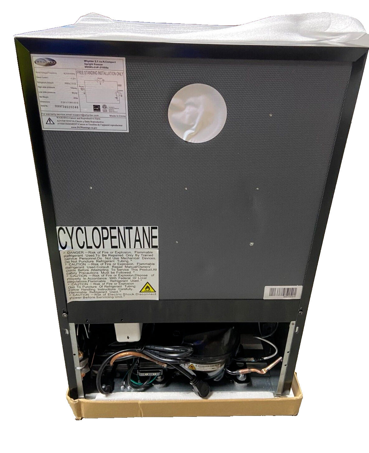 Whynter CUF-210SSa Mini, 2.1 Cubic Foot Energy Star Rated Small Upright Freeze