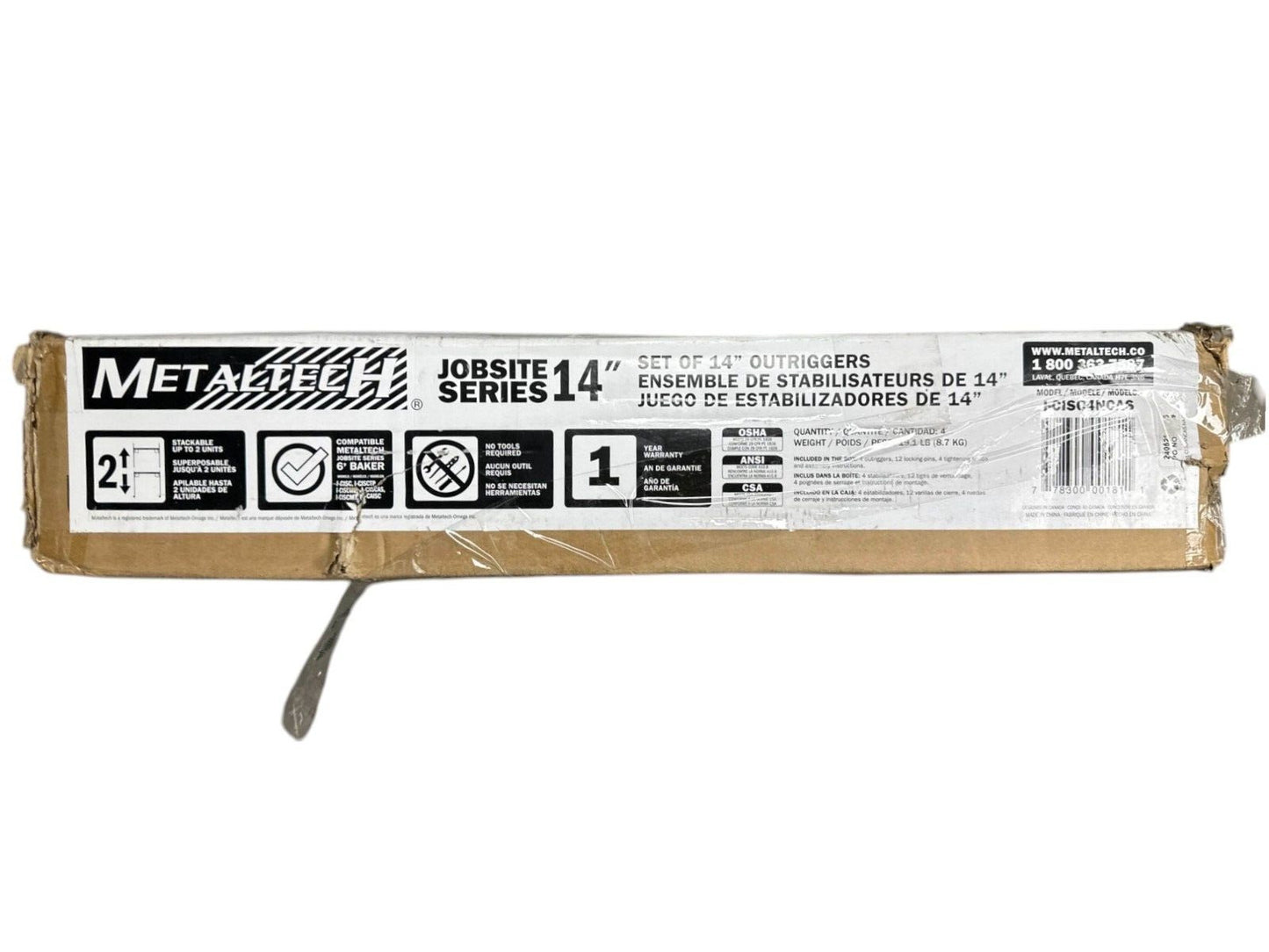 MetalTech 14"  Scaffolding Outriggers Pins/Knobs (Set Of 4)