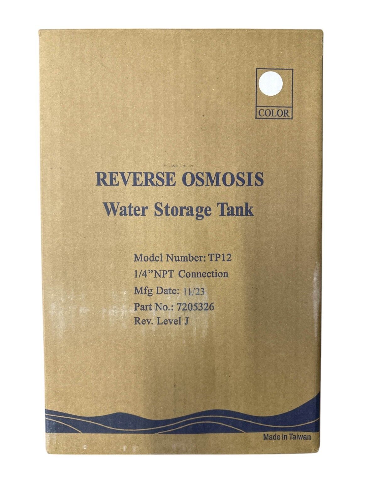 Reverse Osmosis Storage Tank 3.2 gal TP12