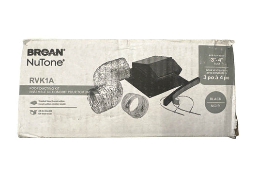 Broan NuTone 3” to 4” Roof Ducting Vent Kit RVK1A - Open Box