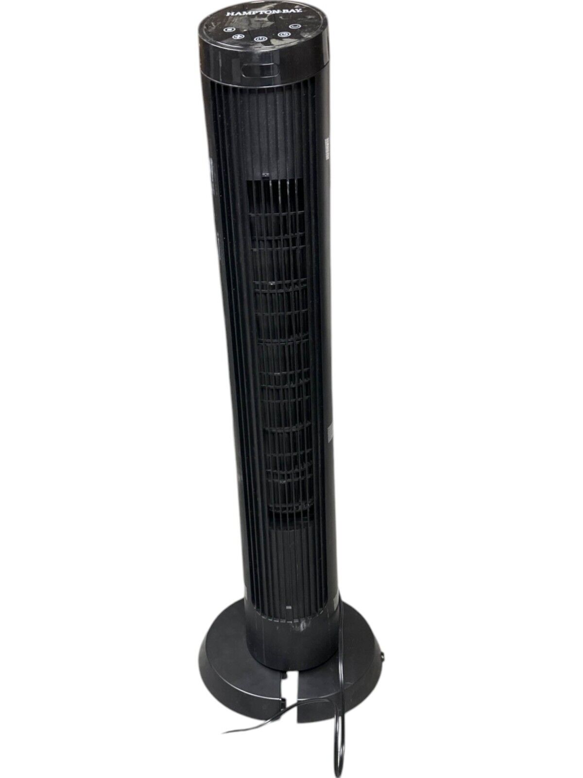 Hampton Bay 40" 3 Speed Oscillating Tower Fan in Black -MISSING REMOTE-