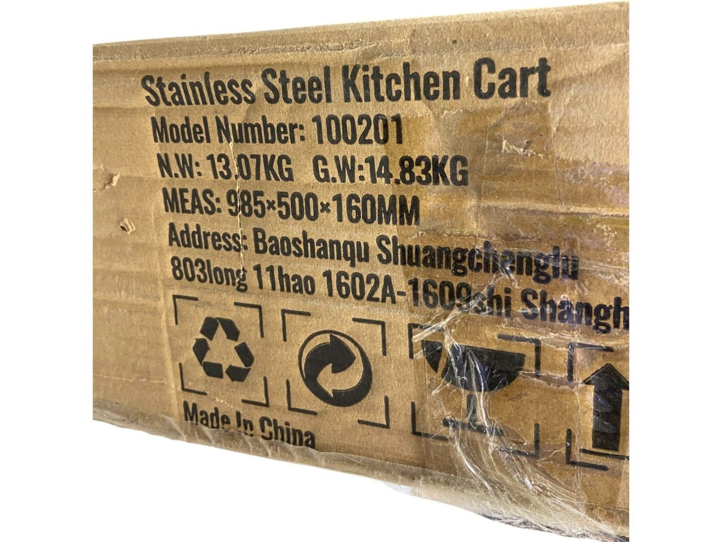 VEVOR Kitchen Utility Cart, 3 Tiers, Wire Rolling Cart w/ 450LBS Capacity, Steel