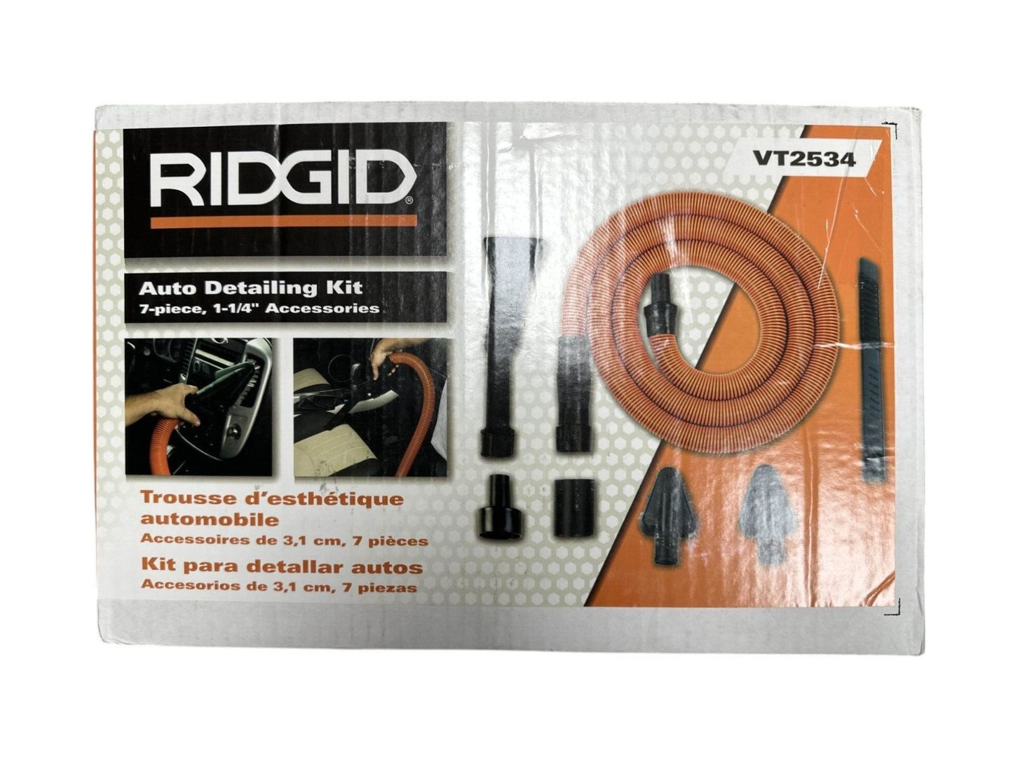 RIDGID 7-Piece Auto Detailing Kit 1-1/4" -VT2534-OPEN BOX-